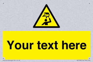 Custom warning overhead obstacle